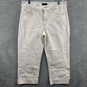 NYDJ Women's White Ankle‎ Jeans Size 6 Life Tuck Technology Stretch Denim
